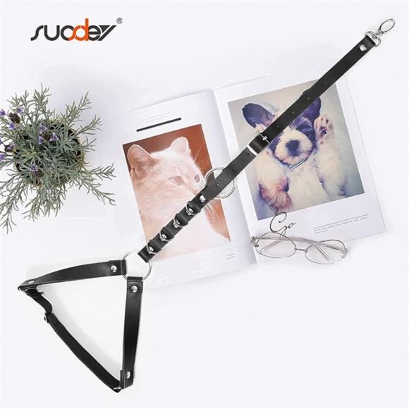 Punk Black Waist Chain Belt SUOSDEY Leather Layered Body Chains main image 4